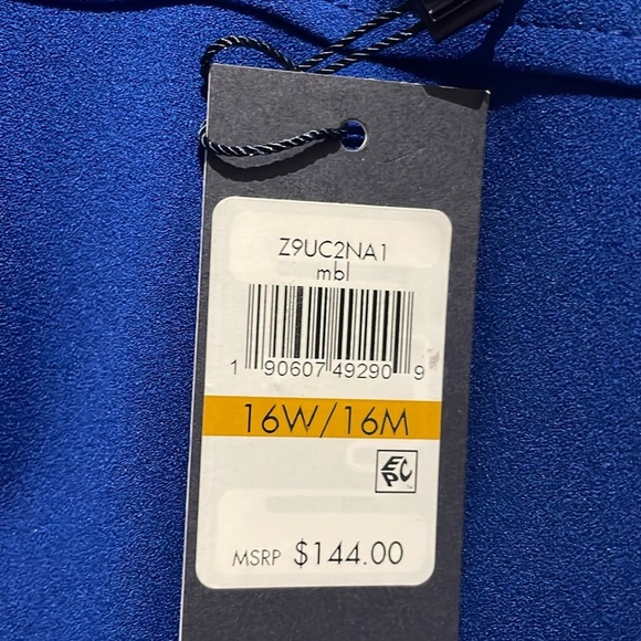 Tommy Hilfiger Blue Fit &  Flare Dress sz 16 W - Picture 3 of 4